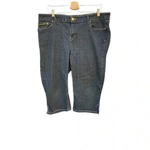 ENCYE women's size 16 capris faded black denim